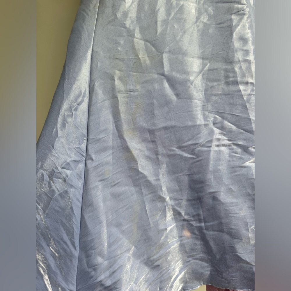 Vintage Scott McClintock Periwinkle Purple Sleeveless Satin Formal Prom Dress - Picture 12 of 13
